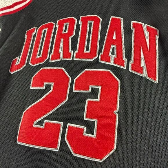 Jordan Black and Red Basketball Sleeveless Jersey Dress 23 - Kids M / 10-12 - Picture 4 of 8